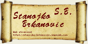 Stanojko Brkanović vizit kartica